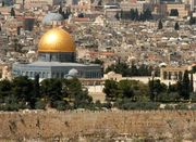 The Dome of the Rock, built atop the Jewish Temple Mount, marks the spot from which Muslims believe Muhammad ascended to Paradise.