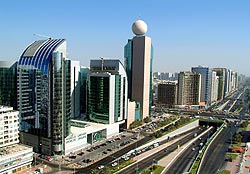 Skyline of City of Abu Dhabiأبو ظبي