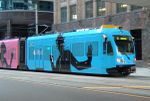 iPod advertisement wrapped around a train. Minneapolis, Minnesota, US, (2005)