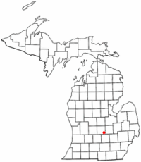 Location of Bath, Michigan