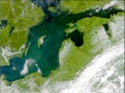 Phytoplankton bloom in the Baltic Proper (July 3, 2001)