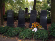 Graves of the Brothers Grimm in the St Matthäus Kirchhof Cemetery in Schöneberg, Berlin.