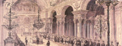 Opening ceremony of the First Ottoman Parliament at the Dolmabahçe Palace in 1876