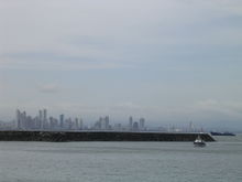 Skyline of Panama City.