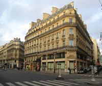 Avenue de l'Opéra and its buildings typical of Haussmann's renovation of Paris