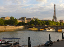 The Eiffel Tower and the River Seine.