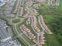 View over Ferrières, one of the multiple suburbs surrounding Paris