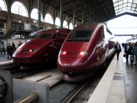 Thalys trains with service to Belgium and the Netherlands