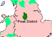 The Peak District within England