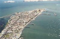 Aerial view of La Punta, Callao