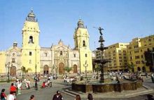 Cathedral of Lima facing the Plaza de Armas