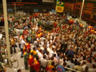 Trading floor of the Brazilian Mercantile and Futures Exchange, located in downtown São Paulo