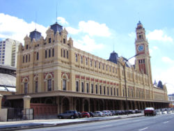 The Luz Railway Station in the downtown.