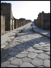 A quiet street in Pompeii.