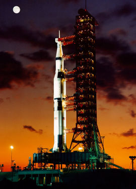 The first Saturn V, AS-501, before the launch of Apollo 4