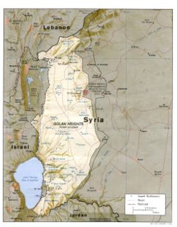 Political map of the Sea of Galilee region today.