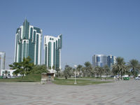 Qatar's great wealth is most visible in its capital, Doha.
