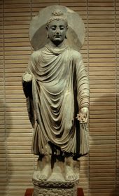 Representation of the Buddha in the Greco-Buddhist art of Gandhara, 1st century CE.