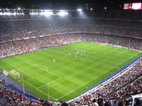 Football is the most popular sport in EU countries (Camp Nou in Barcelona, Catalonia, Spain)
