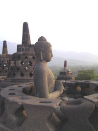 A Buddha in Borobudur.