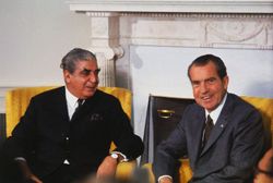 The Nixon administration staunchly backed Pakistan President Yahya Khan during the crisis in East Pakistan.