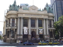 The Municipal Theatre, originally an opera house in a classic European style, built in the beginning of the 20th century in the centre of Rio