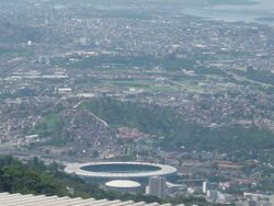 Maracana Stadium as viewed from Corcovado, Rio de Janeiro, Brazil