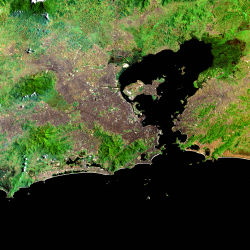 A NASA satellite image of Rio de Janeiro