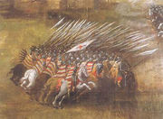 Polish elite heavy cavalry, the hussars, at Kłuszyn