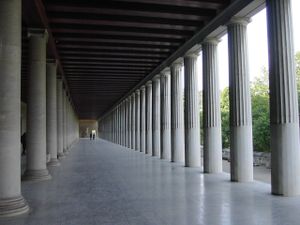 A restored Stoa in Athens.
