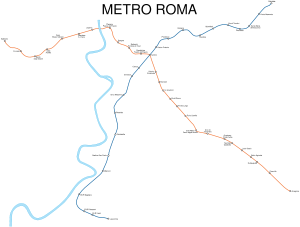 Map of Rome Metro.