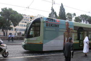 Roman tram in Via Torre Argentina