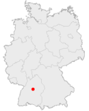 Location of Stuttgart in Germany