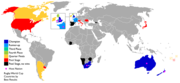 Map of nations best results, excluding nations which unsuccessfully participated in qualifying tournaments.