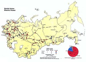 Map of the electric grid during the Soviet era.