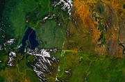 Satellite image of Rwanda