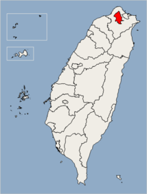 Location map of Taipei city, Taiwan