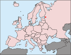Position of Saint Petersburg in Europe