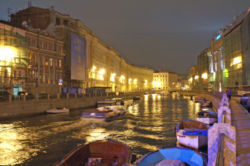 One of St. Petersburg's many canals