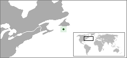 Location of Saint-Pierre and Miquelon
