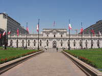 Palacio de La Moneda in downtown Santiago