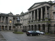 Parliament House in Edinburgh is home to the High Court of Justiciary and the Court of Session which are the supreme courts of Scotland.