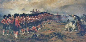 The Thin Red Line of 1854. This painting by Robert Gibb is housed at the Argyll and Sutherland Highlanders regimental museum at Stirling Castle.