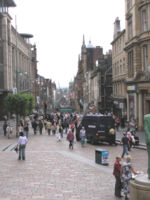 People on Buchanan Street in Glasgow.