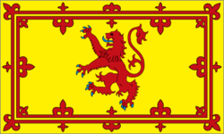 The Royal Standard of Scotland, first adopted by king William I, (1143–1214).