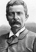 Henry Morton Stanley, discoverer of the 'lost' Livingstone and founder of the Congo Free State on behalf of Léopold II of Belgium.