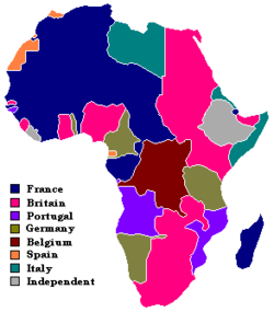 European claims in Africa, 1913