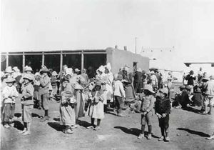 Boer women and children in a concentration camp