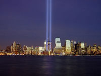 Manhattan from Jersey City on the memorial of the attacks in 2004