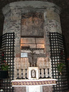 Tomb of St. Francis in the crypt